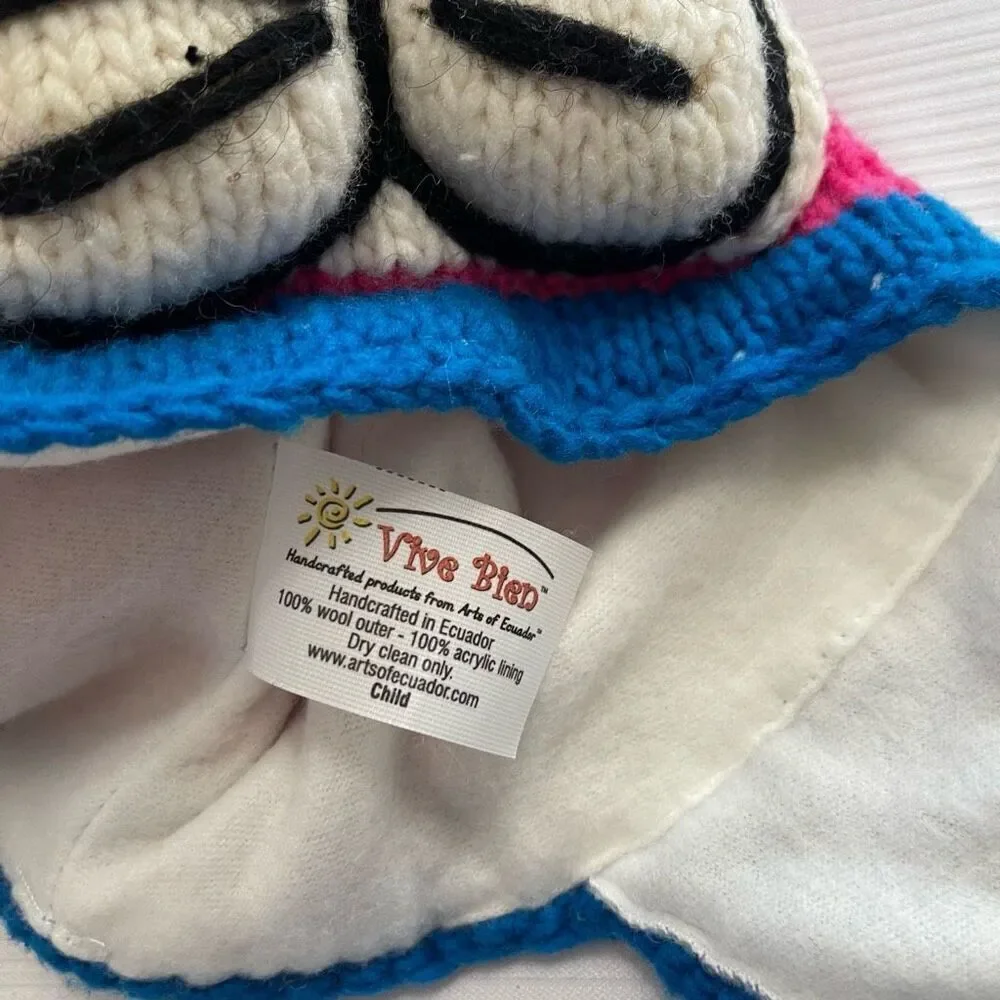 Vive Bien Children’s Child Wool Bunny Beanie Hat VTG Rare